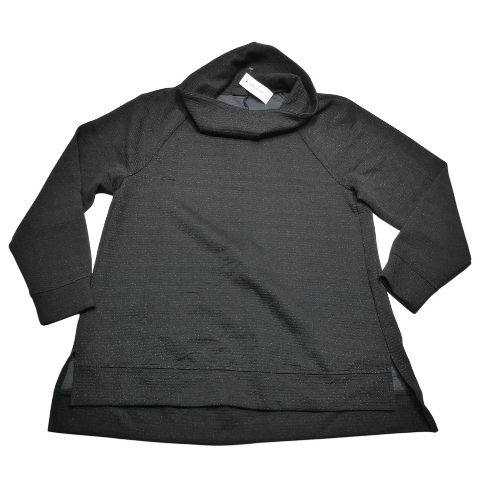 Lane Bryant Sweatshirt Womens 14/16 Black Cowl Neck Textured Tunic Pullover Plus